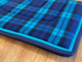 Kersey Wool Saddle Pad - Blue & Aqua Check